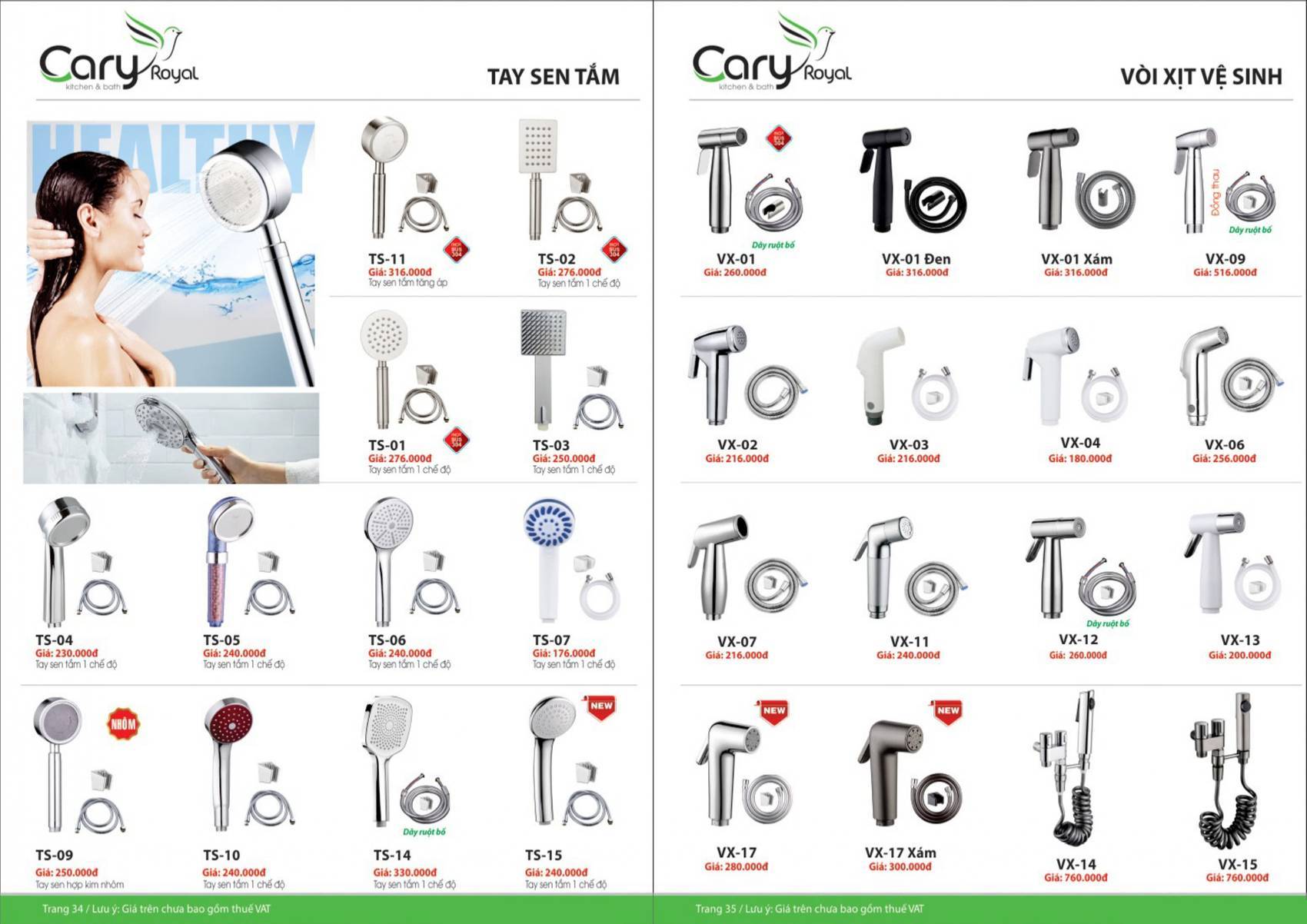 Thiết bị vệ sinh CARY ROYAL Catalogue và Bảng giá mới nhất 2025 /Page 18